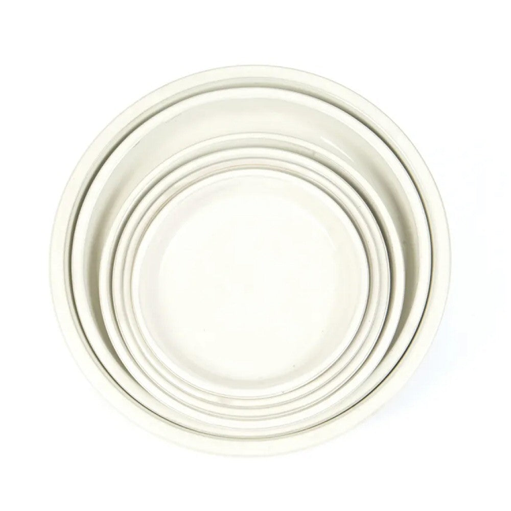 Woodlodge 41cm White Blossom Glazed Saucer