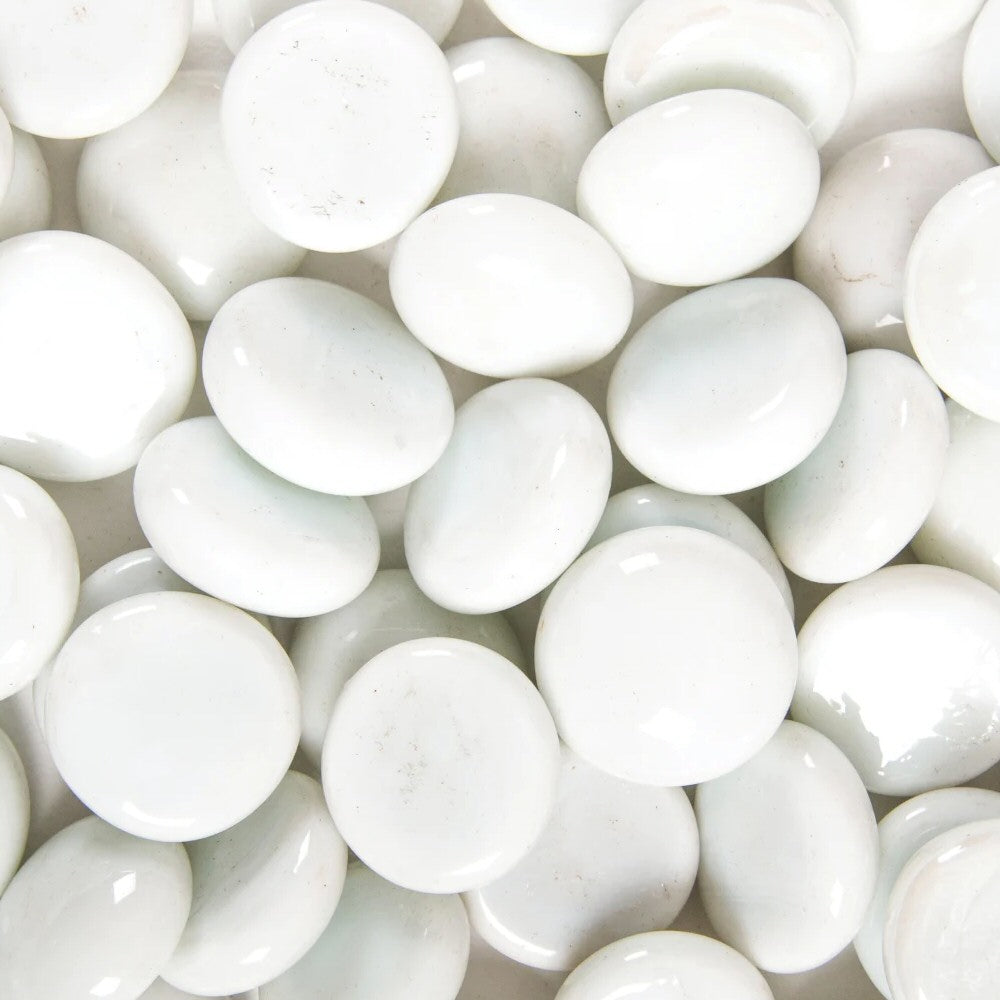 Woodlodge 1kg White Flat Porcelain Bead Pot Topper