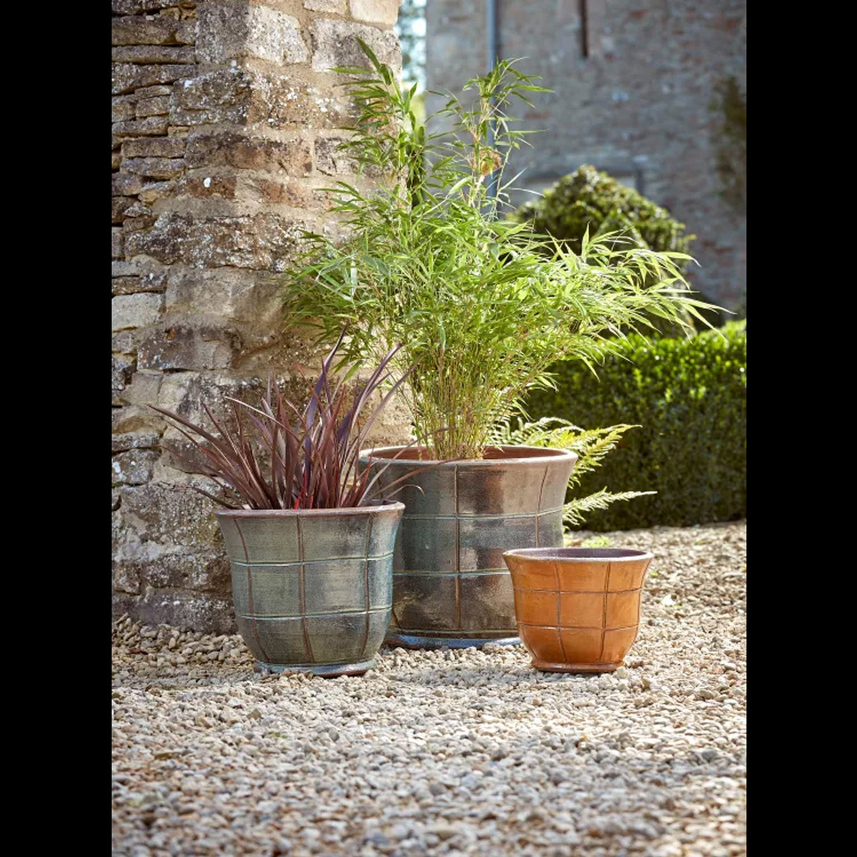 Woodlodge 34cm Blue Chang Glazed  Pot