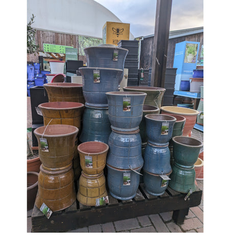 Woodlodge 22cm Green Chang Glazed Pot