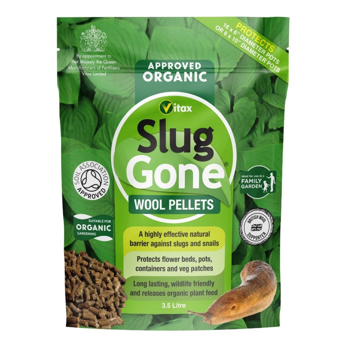 Vitax Organic 3.5 litre Slug Gone Wool Pellets