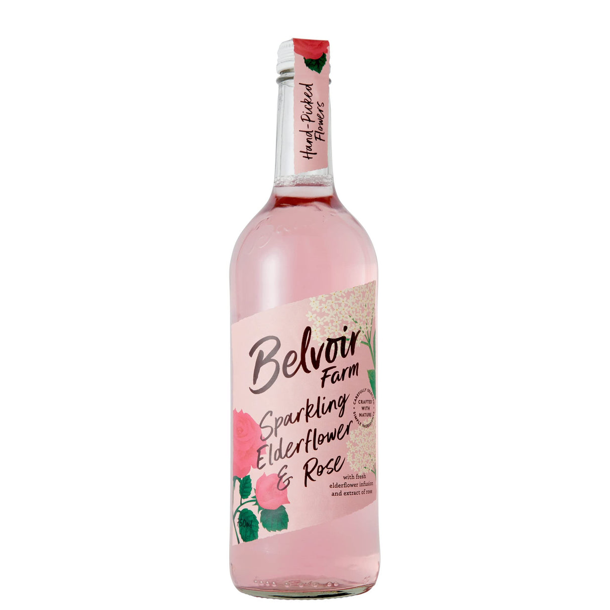 Belvoir Farm 750ml Sparkling Elderflower & Rose Drink