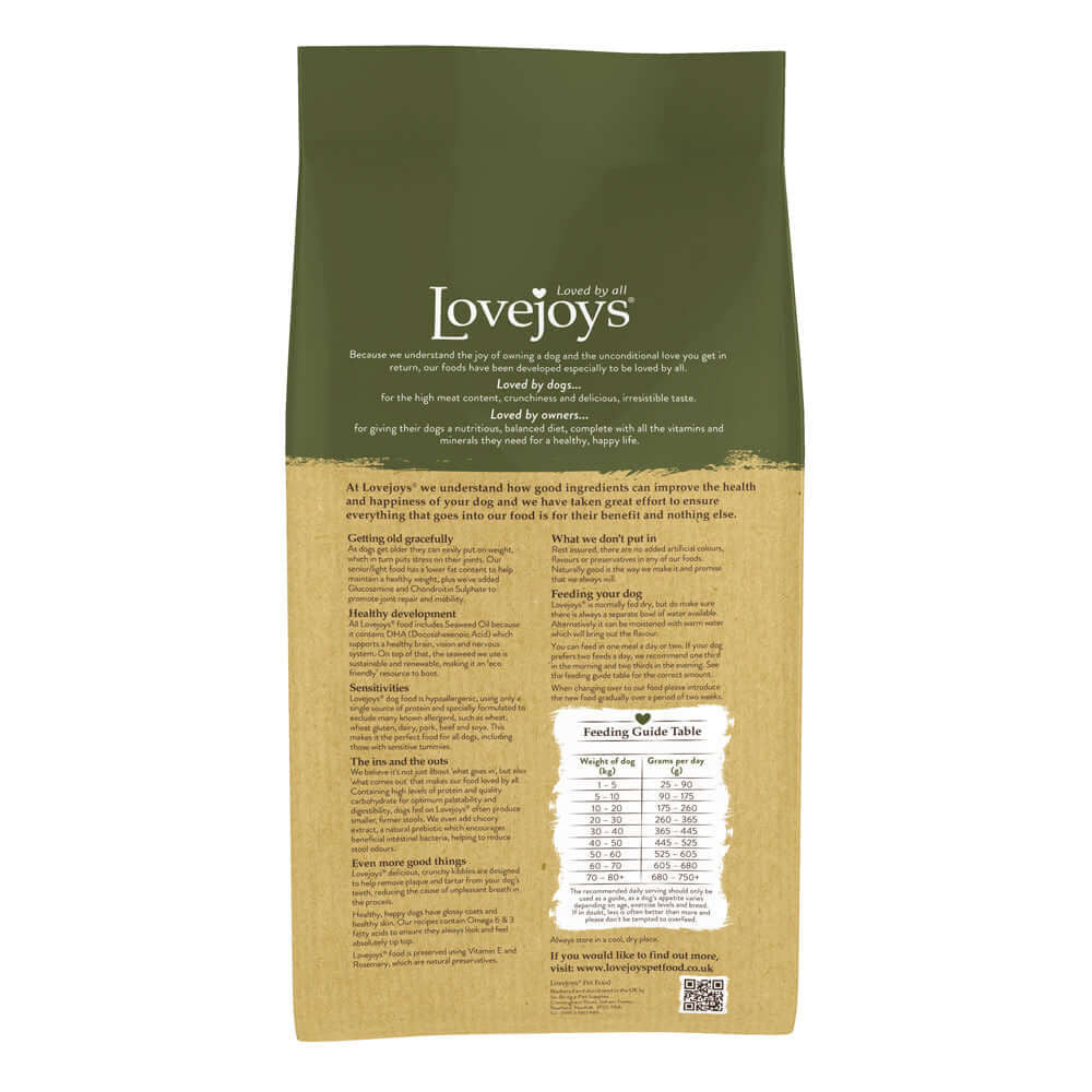 Lovejoys 2kg Turkey & Rice Senior/Light Dry Dog Food