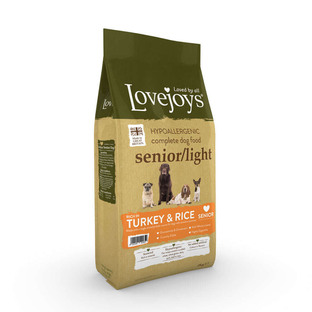 Lovejoys 2kg Turkey & Rice Senior/Light Dry Dog Food