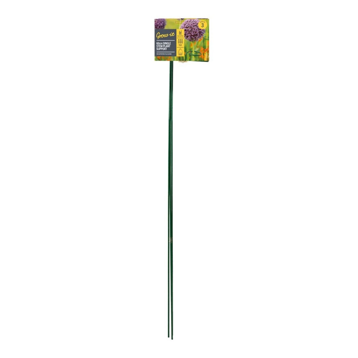 Gardman 60cm Single Stem Plant Supports (Pack of 3)