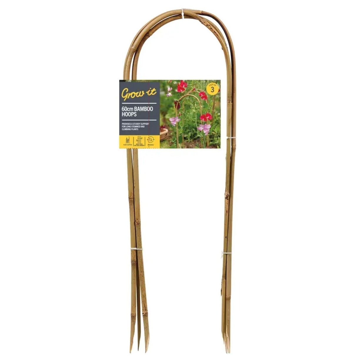 Gardman 90cm Bamboo Hoops - Pack of 3