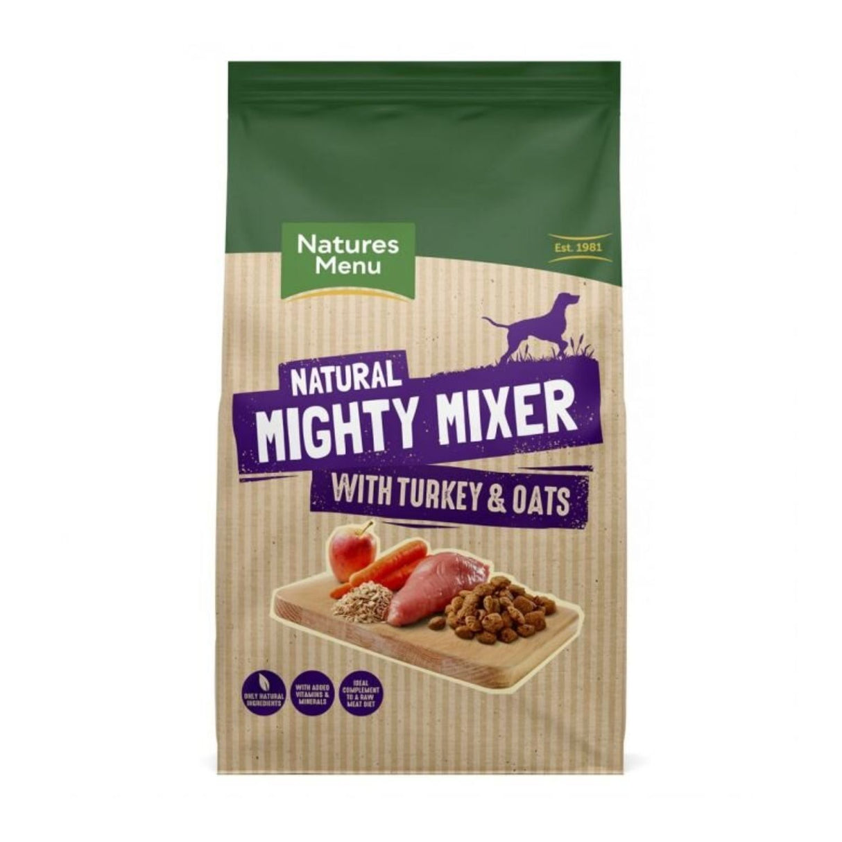 Natures Menu 2kg Mighty Mixer Biscuit with Turkey & Oats (Pack of 1)