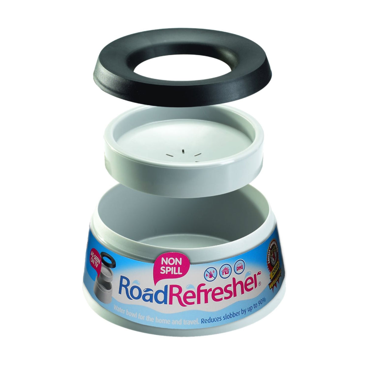 Rosewood 1.4L Road Refresher Non Spill Water Bowl Grey