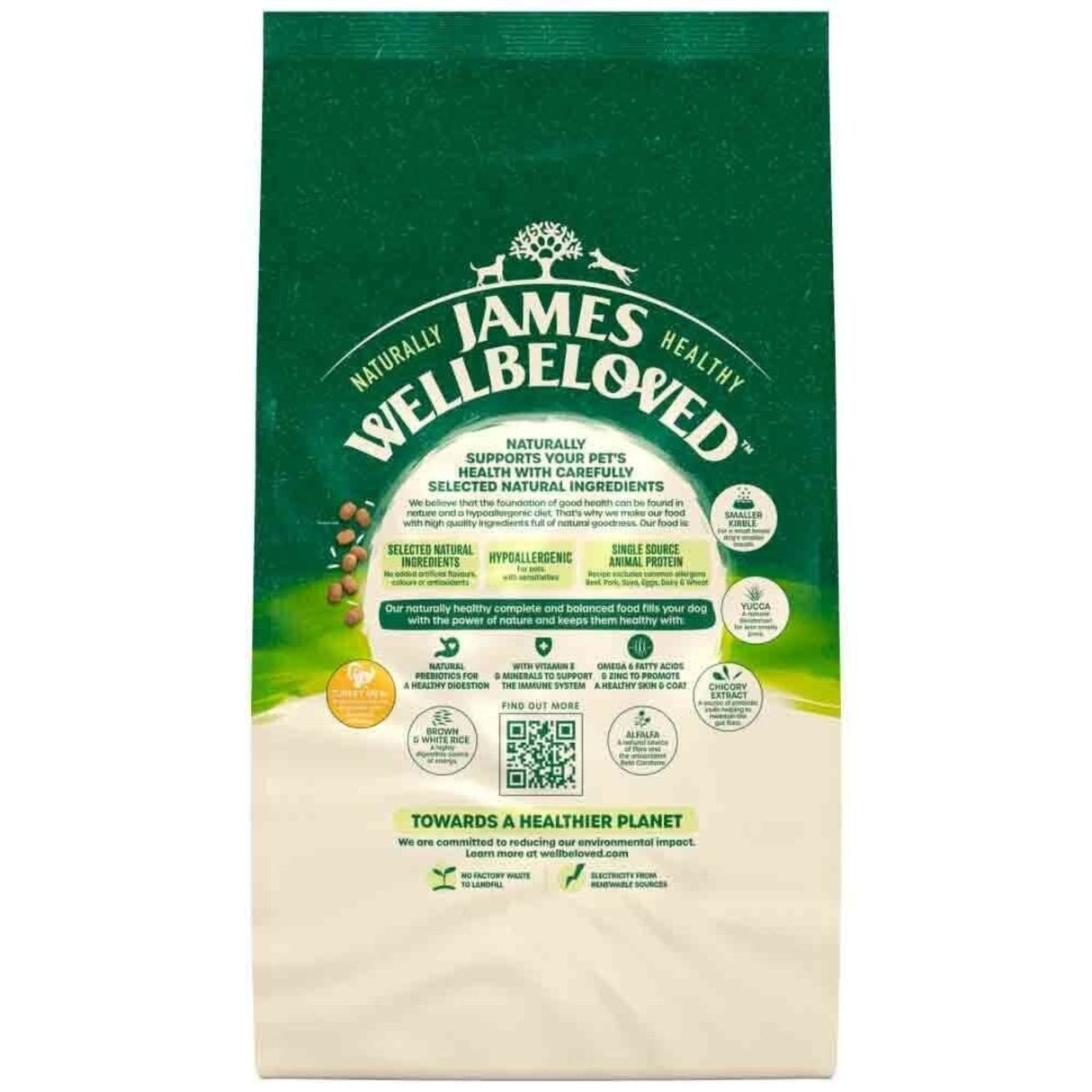 James Wellbeloved 1.5kg Turkey & Rice Senior Dry Dog Food