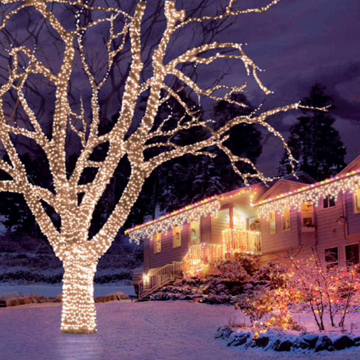 Snowtime 100 Warm White LED Connectable Christmas Lights (10m)