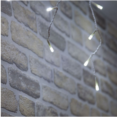 Snowtime 300 LED Ice White Connectable Icicle Lights (6m)