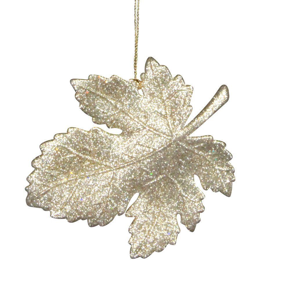 Gisela Graham 11cm Gold Glitter Leaf