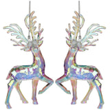 Gisela Graham 14cm Clear Acrylic Deer (Choice of 2)