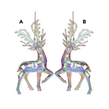 Gisela Graham 14cm Clear Acrylic Deer (Choice of 2)