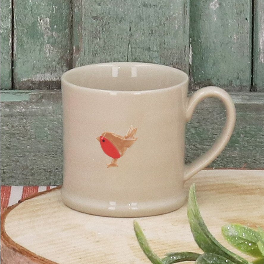 Gisela Graham 10cm Robin Ceramic Mini Mug