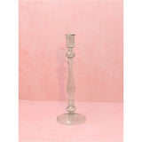 Gisela Graham 27cm Sage Green Slim Piped Candlestick Holder
