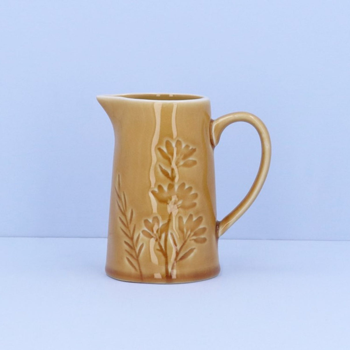Gisela Graham 12cm Ochre Meadow Small Stoneware Jug