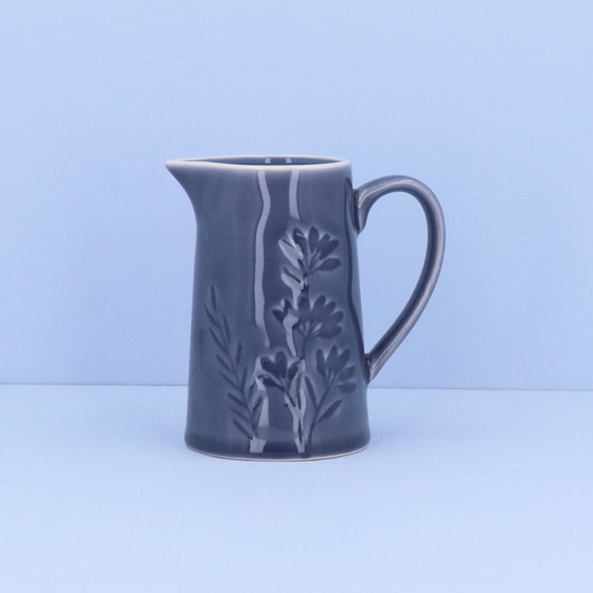 Gisela Graham 12cm Blue Meadow Small Stoneware Jug