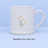 Gisela Graham 10cm White Daisies Stoneware Mini Mug