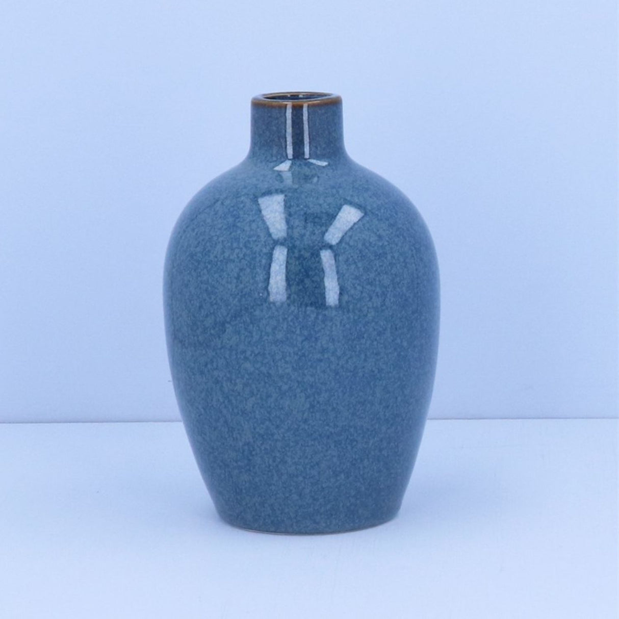 Gisela Graham 20cm Blue Porcelain Tall Vase