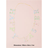 Gisela Graham 120cm Pastel Flowers Happy Easter Wooden Garland