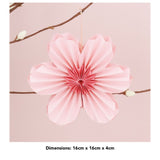 Gisela Graham 16cm Pale Pink 6 Petal Medium Flower Hanging Decoration