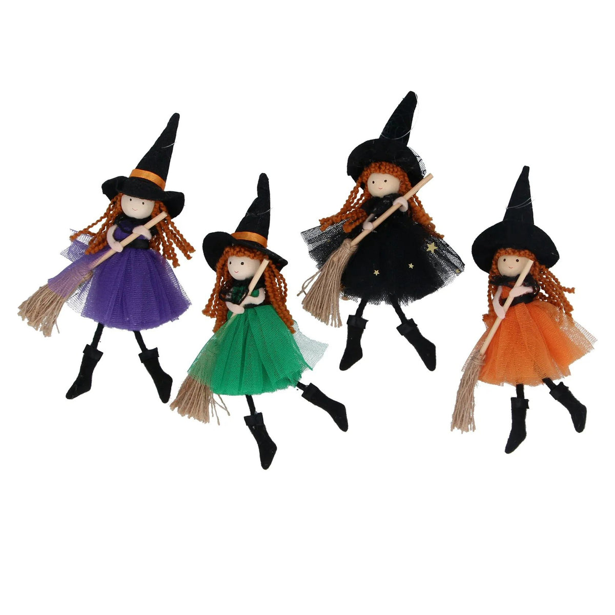 Gisela Graham Witch With Broom Decoration (Choice of 4)
