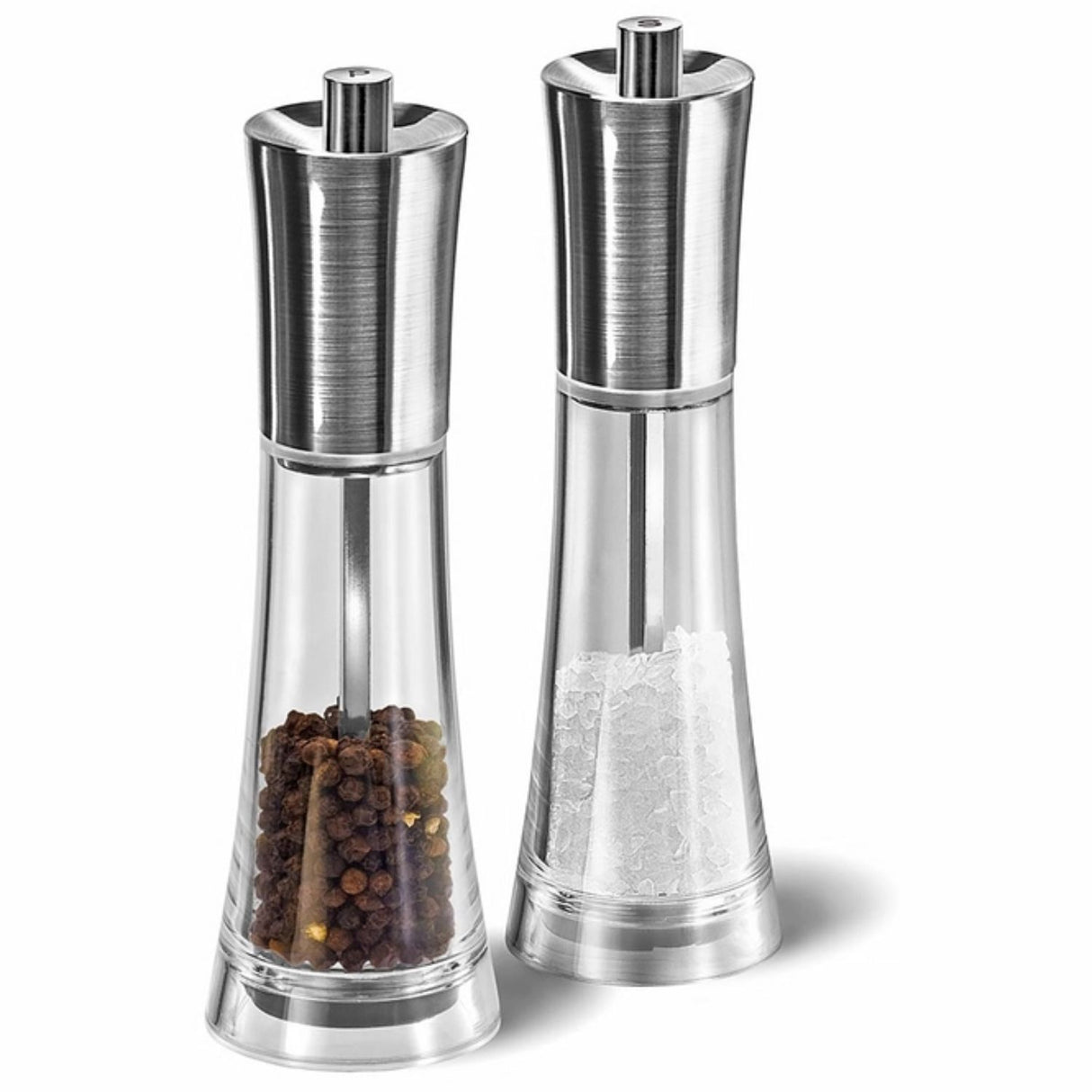 Cole & Mason Chrome Clear Salt & Pepper Mill Set