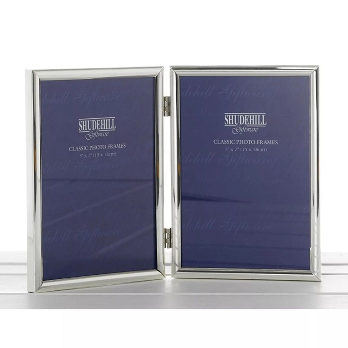 Silver Plated Double 5x7 Photo Frame