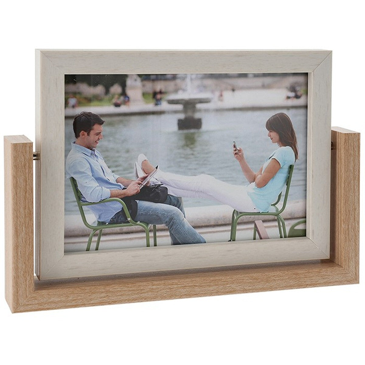 Joe Davies 7x8 Two Tone Double Spinning Photo Frame