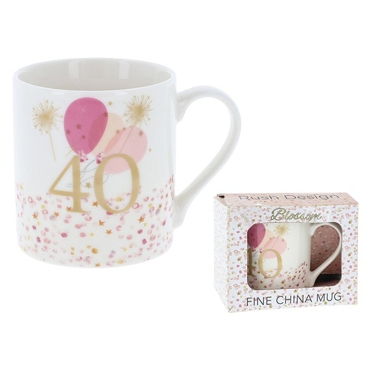 Rush Blossom 40th Birthday Ceramic Mug