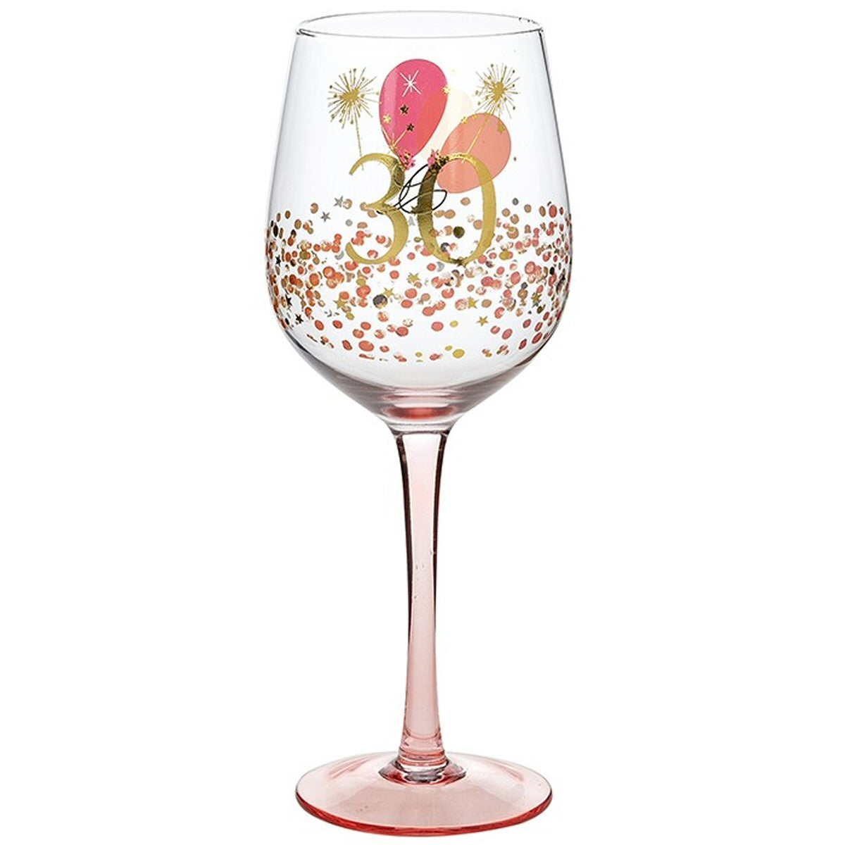 Rush Blossom 30th Birthday Wine Glass