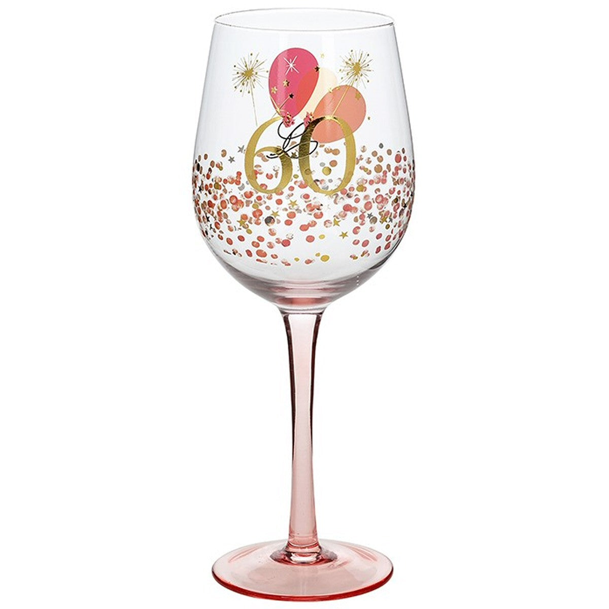 Rush Blossom 60th Birthday Wine Glass
