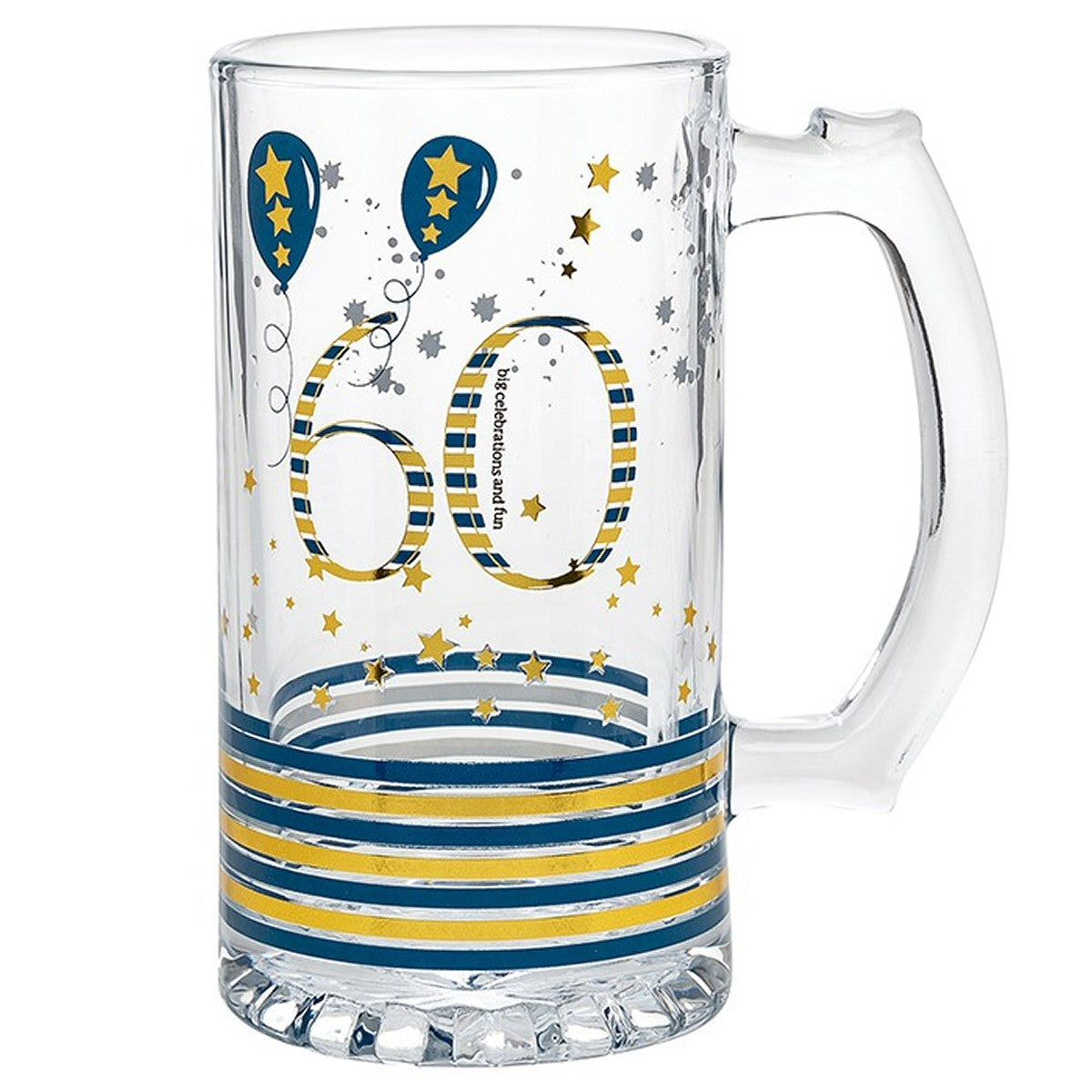 Rush Domino 60th Birthday Beer Glass Tankard