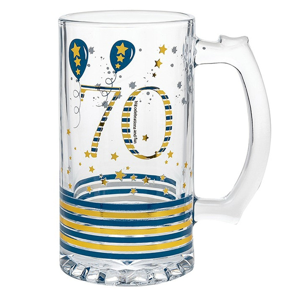 Rush Domino 70th Birthday Beer Glass Tankard