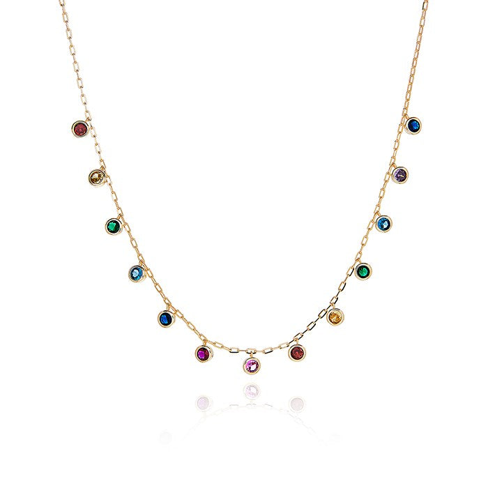 Equilibrium Glam Rox Modern Droplets Gold Plated Necklace