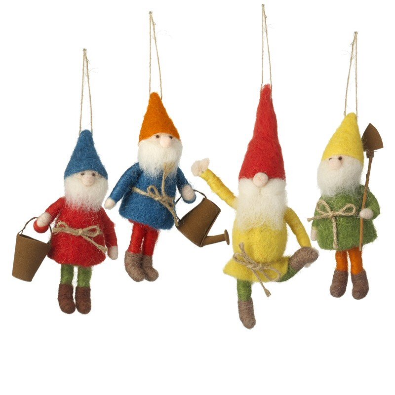 Heaven Sends 14cm Hanging Cotton Garden Gnome (Choice of 4)
