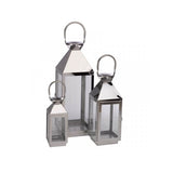Outside In Stockholm Stainless Steel Lantern - Set of 3