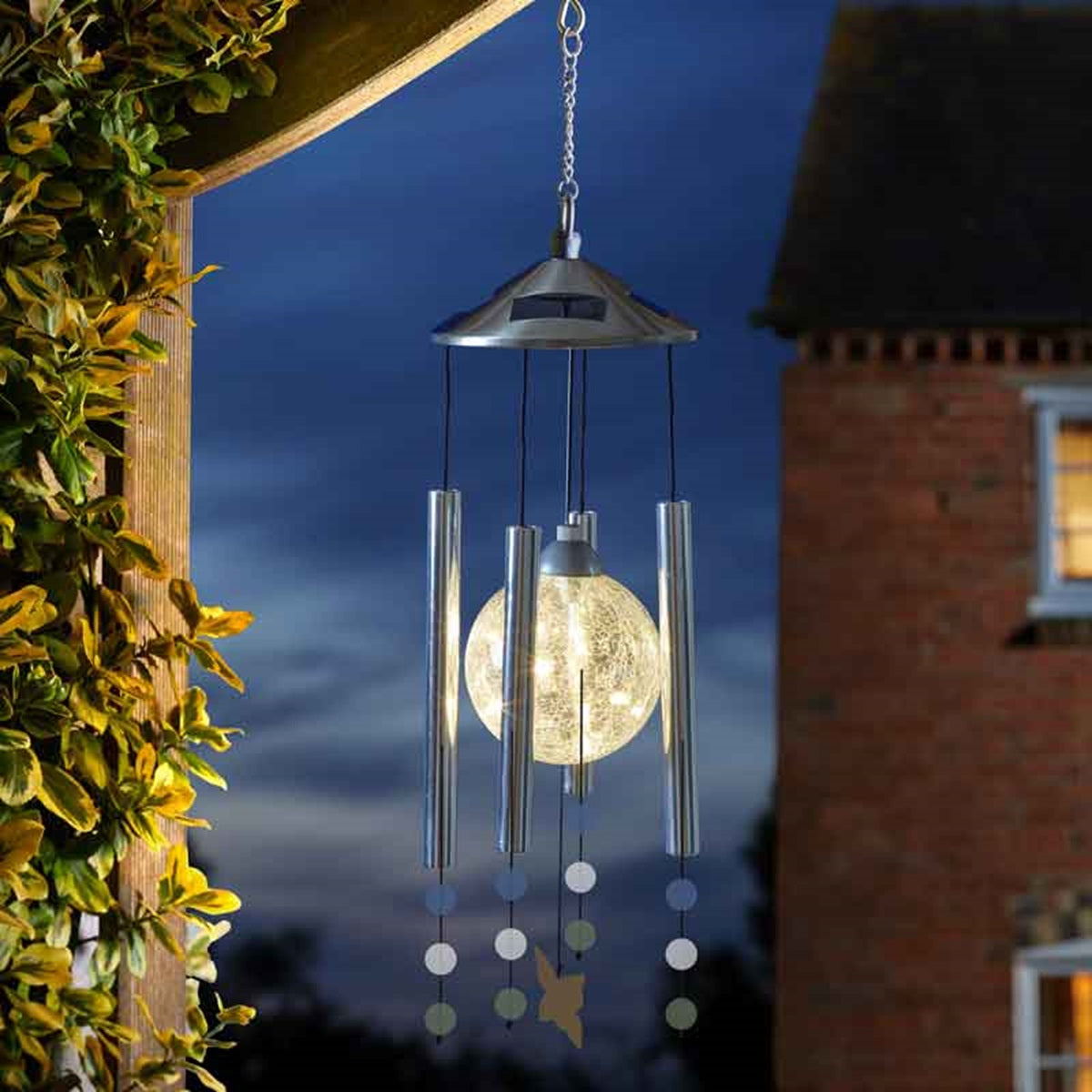 Smart Solar 64cm Orbis Solar Windchime Warm White LED