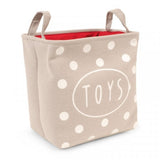 Zoon 35cm Grey Canvas Toy Tidy - Polka Dot
