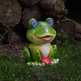 Smart Solar 25cm Blinkin' Frog Light up Garden Ornament
