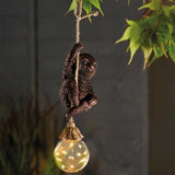Smart Solar 34cm Swingin' Sloth Light up Glass Ball Garden Ornament