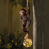 Smart Solar 34cm Hanging Garden Monkey Rope Ornament