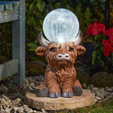 Smart Solar 36cm Highland Orb Light up Crackle Glass Ball Garden Ornament