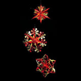 Premier 40cm Red & Gold Foil Starburst Decoration (Choice of 3)