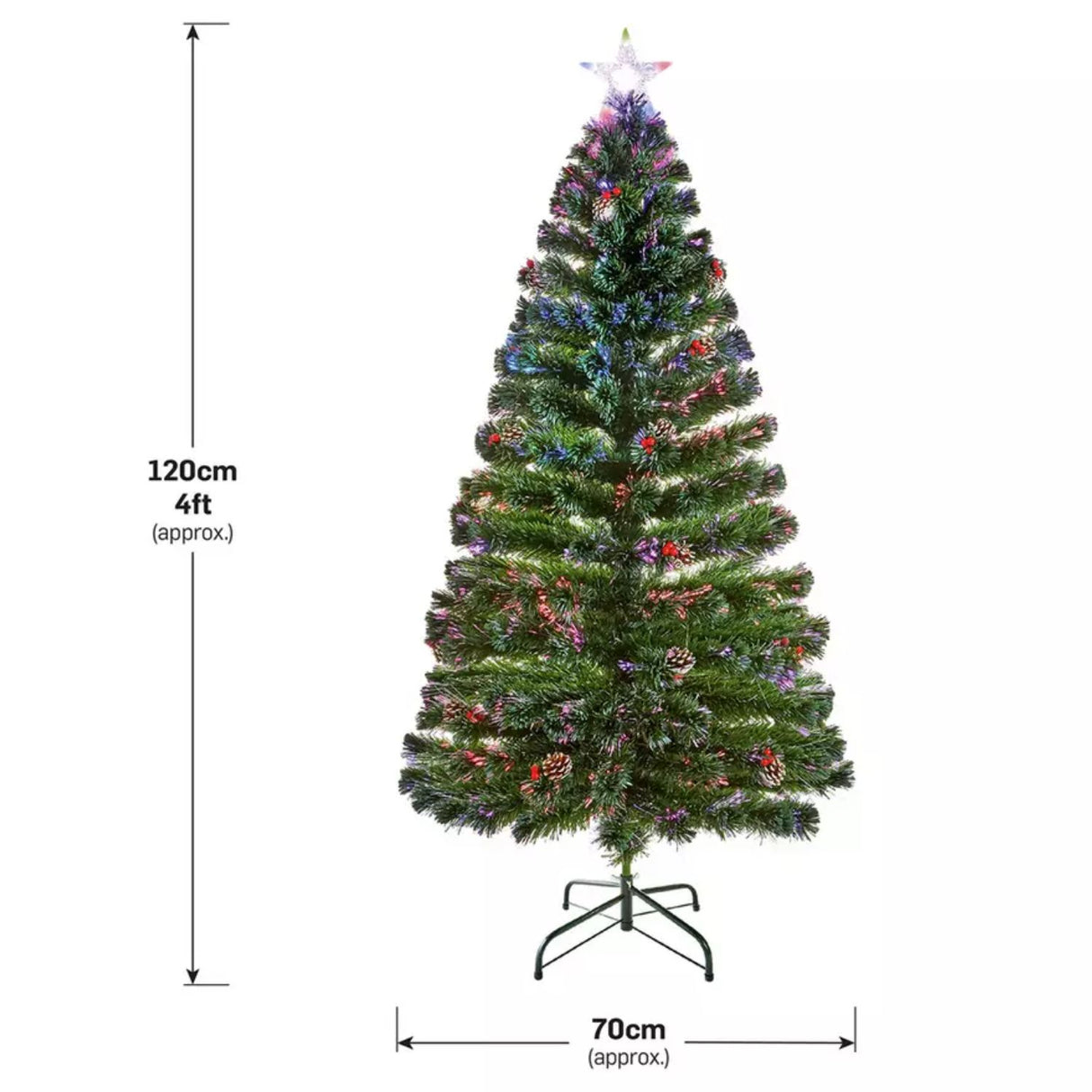 Premier (4ft) Fibre Optic Cones Berries Artificial