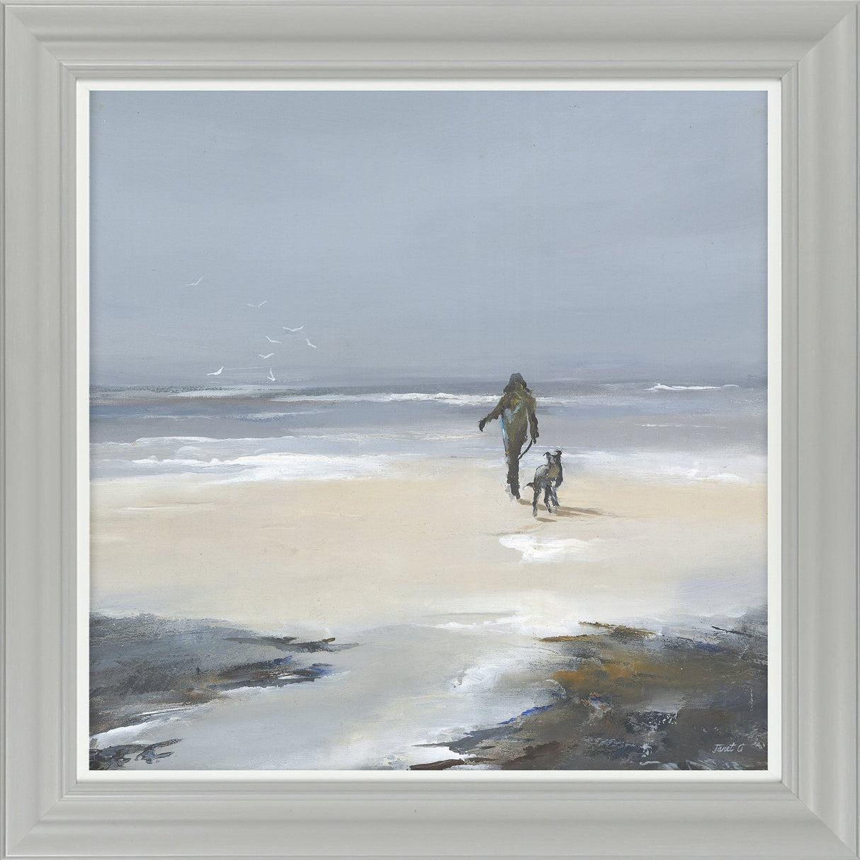 Artko 69cm 'Beach Walk I' Framed Print by Janet Gammans - AK12017