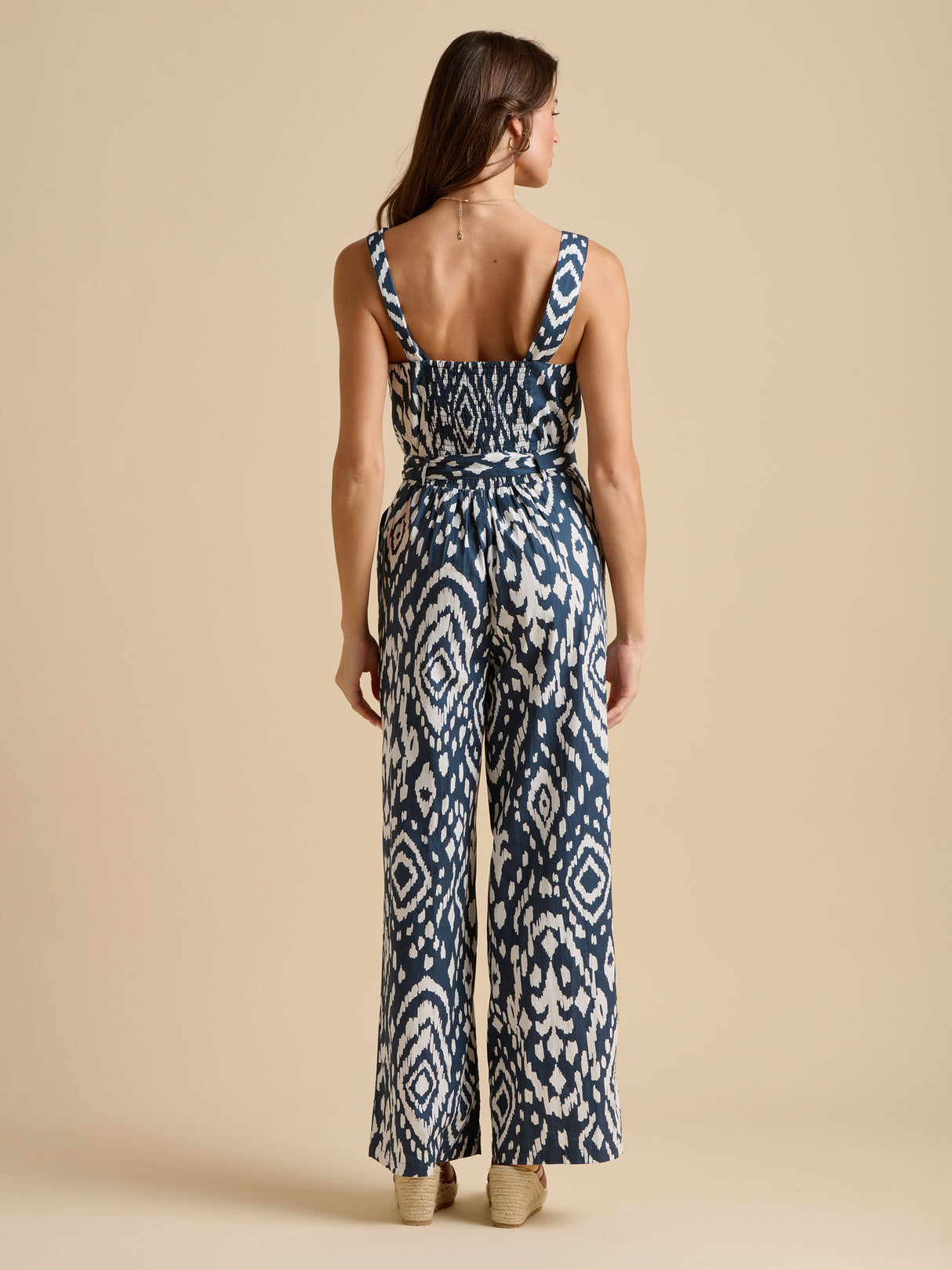 Brakeburn 20 Navy Ikat Jumpsuit