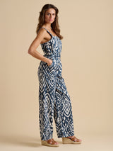 Brakeburn 20 Navy Ikat Jumpsuit
