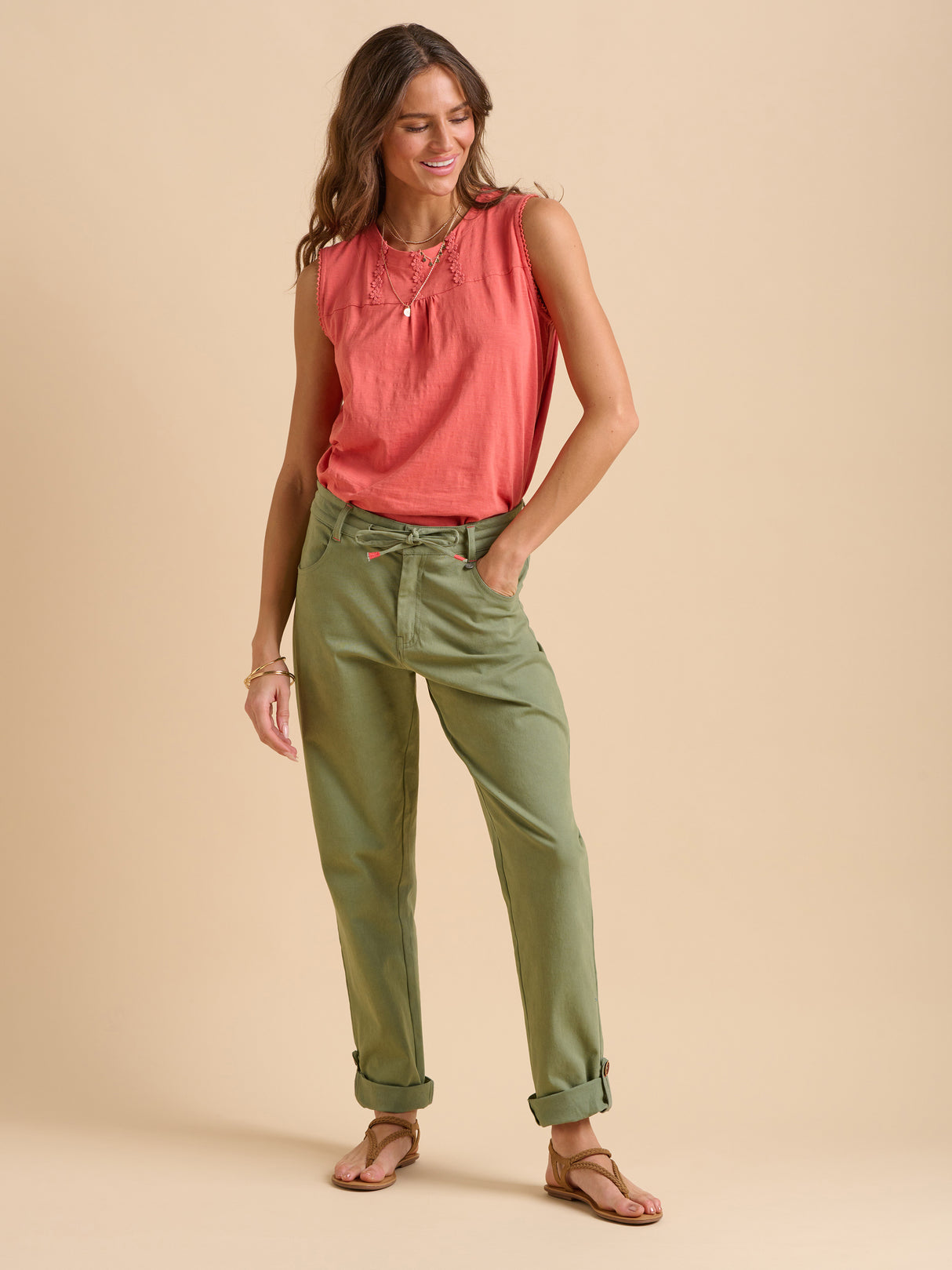 Brakeburn Coral Vest Top